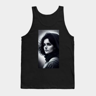 Black and White Portrait of a Girl Tank Top